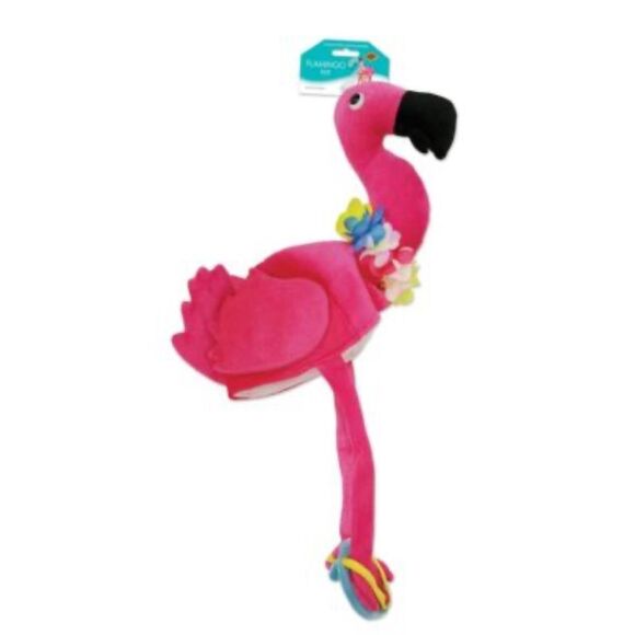 John Waters Christmas Pride LGBQ Pik Plysh Flamingo Hat - Picture 12 of 14